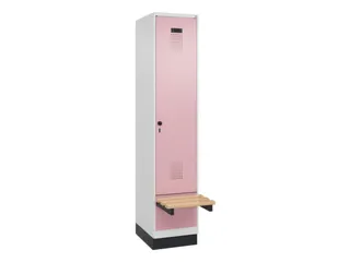 locker met bank,HxBxD 1950x400x815mm,1vak,vak B 400mm,draaigrendel - 2