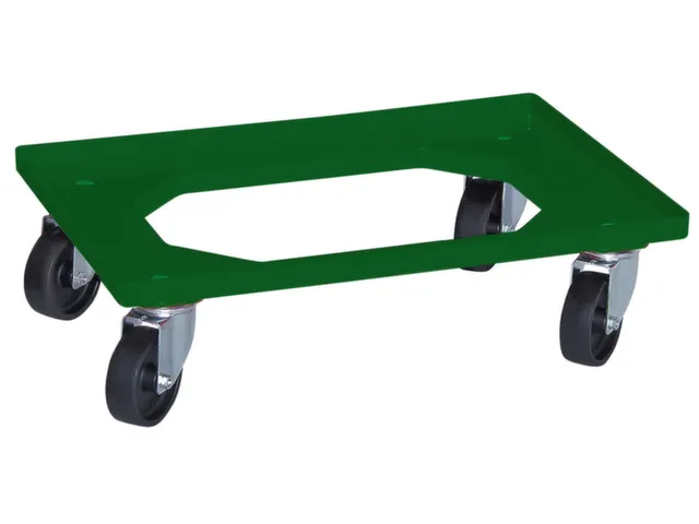 Bakonderwagen 250kg Laadvloer 600x400mm Kunststof Wielen Groen