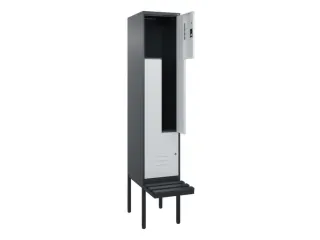 Z-garderobekast,HxBxD 2120x400x815mm,2vak,vak B 400mm,cil.-slot - 2