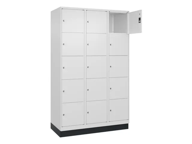 lockerkast,HxBxD 1950x1200x500mm,3x5vakken,vak B 400mm,cil.-slot
