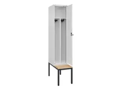 locker met bank,voor scheiding van kleding,HxBxD 2120x400x815mm,1vak