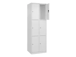 lockerkast,HxBxD 1850x600x500mm,2x3vakken,vak B 300mm,cil.-slot