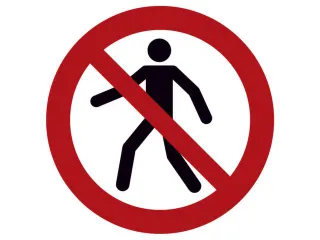 Verbodsbord,Verboden V. Voetgangers,Wandbord,Aluminium,Standaard - 1