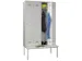 Armoire vestiaire avec banc,RAL7035,face avant RAL5010