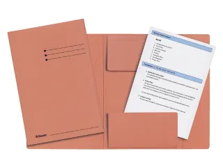 Dossiermap Esselte folio 3 kleppen manilla 275gr oranje - 3