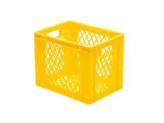 Euronorm-stapelbak 29l 320x400x300mm Wanden/bodem Opengewerkt Geel - 1