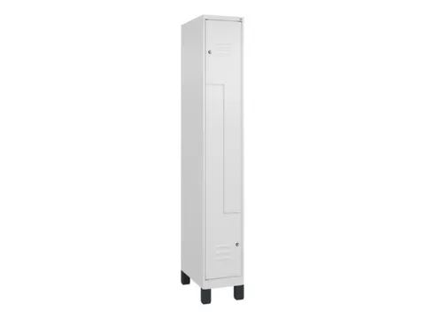 Z-garderobekast,HxBxD 1950x300x500mm,vak B 150/300mm,cil.-slot,voeten