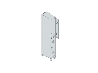 dubbeldekse locker,HxBxD 1950x250x500mm,1x2vak.,vak B 250mm - 5