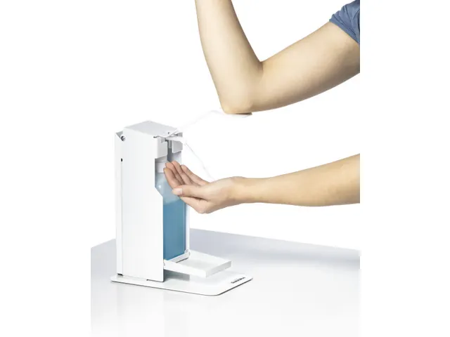 Distibuteur de gel mains de table avec levier