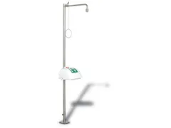 plens-/oogdouche,wasbak m. afdekking,aansluiting 1 1/4 inch binnen,RVS