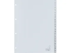 Tabbladen Kangaro A4 4-Gaats G431C 1-31 Genummerd Grijs Pp