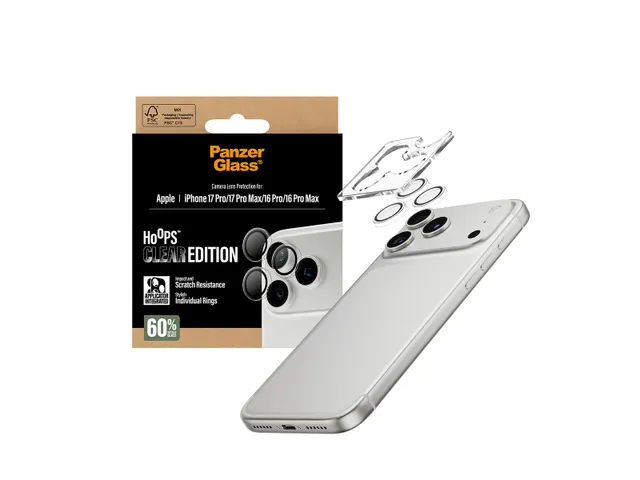 PanzerGlass Hoops Camera Lens Protector Transparent iPhone 17 Pro