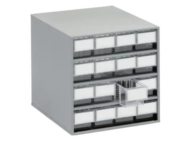 Bakkenunit 400x395x400mm 16bakken Transparant Behuizing Ral7035