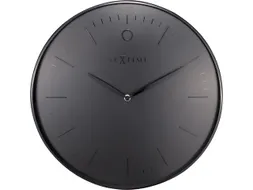 OUTLET Wandklok NeXtime Glamour Ø40cm metaal zwart streepaanduiding