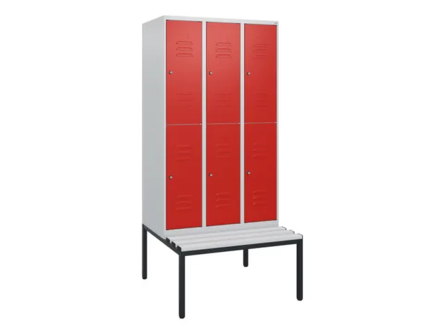 Dubbeldekse dekenkist,HxBxD 1950x900x815mm,3x2vak.,vak B 300mm