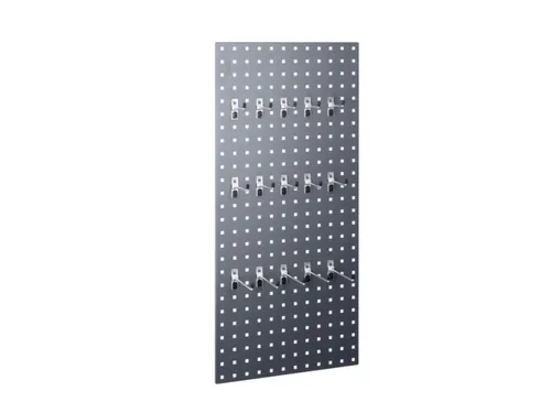 perfoplaat,blad HxB 991x457mm,plaatstaal,RAL7016,m. 16haken