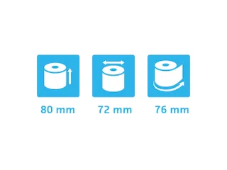 Thermische papierrollen voor kasregisters 1 laags 80x80x12mm - 5