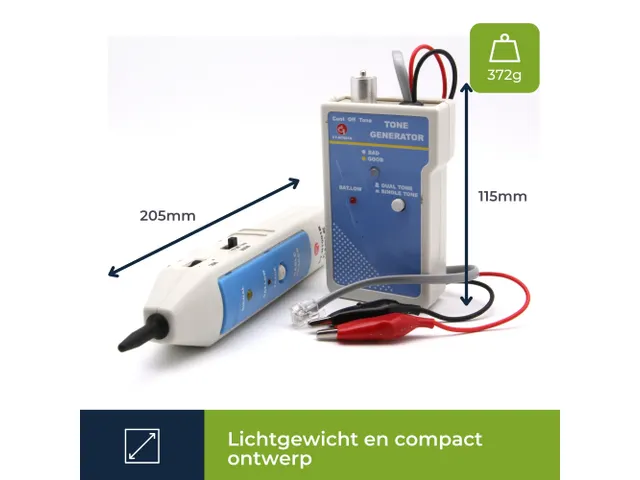 Kabelzoeker / netwerkkabeltester voor LAN, RJ45, RJ11, RJ12