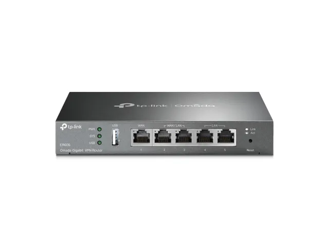 TP-Link Omada ER605, Ethernet WAN, Gigabit Ethernet, Zwart