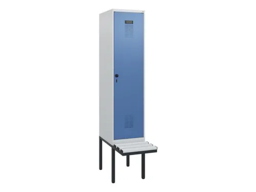 locker met bank,HxBxD 1950x400x815mm,1vak,vak B 400mm,draaigrendel
