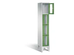 lockerkast 1850x320x500mm 1x4 vakken Cilinderslot Poten, RAL6011