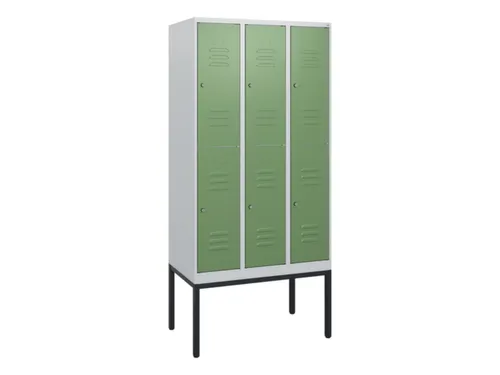dubbeldekse locker,HxBxD 1950x900x500mm,3x2vak.,vak B 300mm,cil.-slot