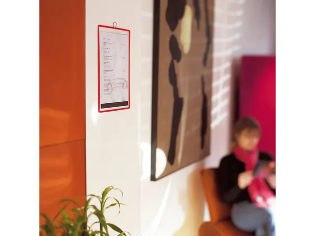 Zichtpanelenframe hangend Tarifold A4 rood 5 stuks