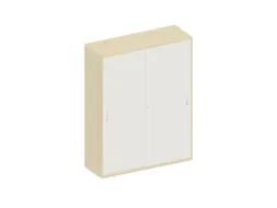 Schuifdeurkast 1540x1200x430mm Romp Esdoorn Decor Front Wit