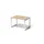 bureau,HxBxD 740x1200x800mm,blad esdoorn,sledeframe verkeerswit