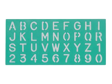 Lettersjabloon Linex hoofletters/letters/cijfers 30mm