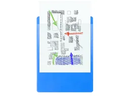 Klemplaat met instee khoes PP A4 blauw