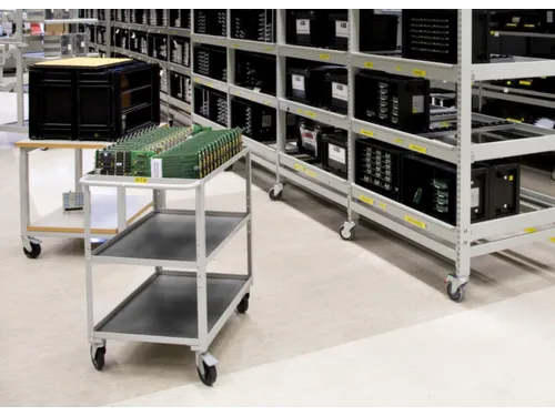 ESD-etagewagen,draagverm. 90kg,3etage(s),etage(s) met rubber laag