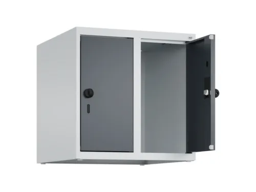 opzetkast,v. locker,2vak.,vak B 250mm,HxBxD 500x500x500mm,vleugeldeur