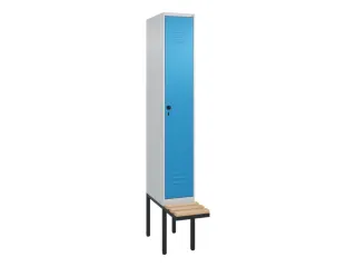 locker met bank,HxBxD 2120x300x815mm,1vak,vak B 300mm,draaigrendel - 1
