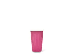 Beker porselein Les Artistes Paris 450ml siliconen grip ribbel Roze