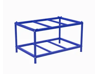 onderstel,v.pallets,HxLxB 657x1216x816mm,v. B 800mm,staal,blauw - 1