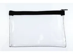 Etui Kangaro transparant 125x200mm zwarte rits
