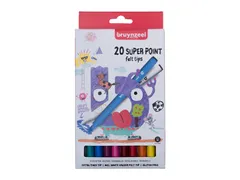 Viltstift Bruynzeel Kids Super Point set à 20 kleuren