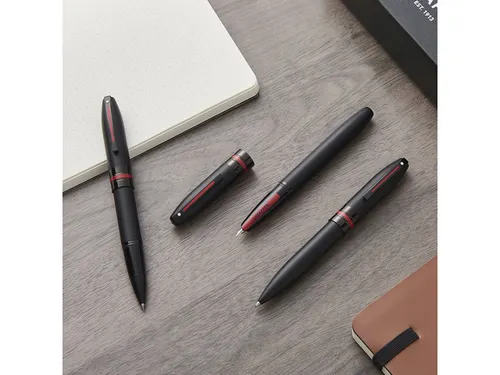 Balpen SHEAFFER Icon E9108 Matte black lacquer red PVD trims