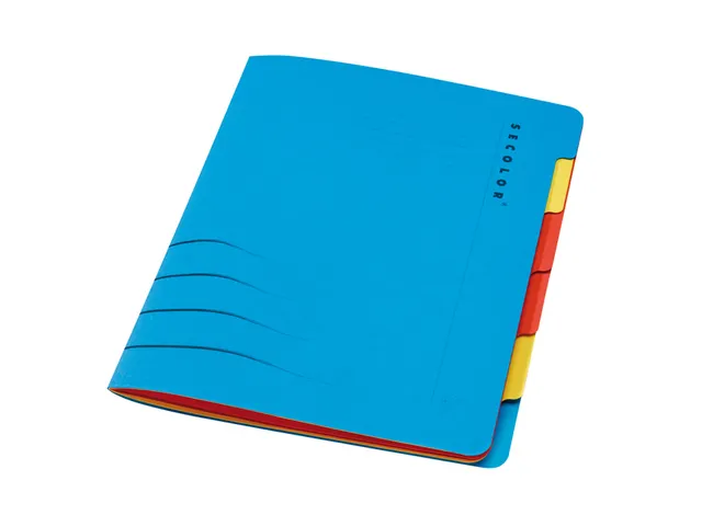 Trieur Secolor Sixtab 6 compartiments carton 100% recyclé 250g bleu