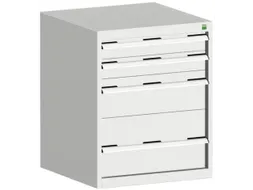 ladekast HxBxD 800x650x650mm 4laden romp RAL7035 front RAL7035