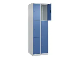 lockerkast,HxBxD 1850x600x500mm,2x3vakken,vak B 300mm,cil.-slot