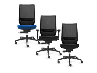 Bureaustoel,Synchroonmech.,Zitting Stof Blauw - 1