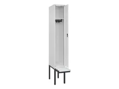 locker met bank,HxBxD 2120x300x815mm,1vak,vak B 300mm,cilinderslot