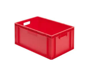Euronorm-stapelbak 51l 270x600x400mm Wanden/bodem Gesloten Rood - 1