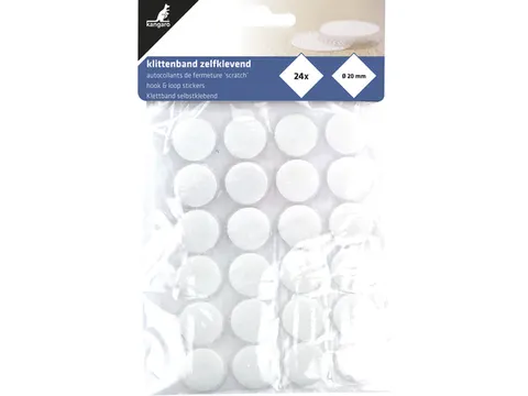 Klittenband Kangaro zelfklevend rond 20 mm 24 stuks