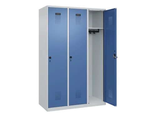 locker,HxBxD 1850x1200x500mm,3vak,vak B 400mm,draaigrendel