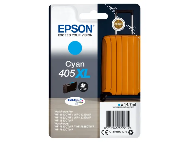 Singlepack Cyan 405XL DURABrite Ultra Ink