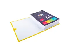 Map uitrekbare rug klittenband geel