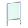 anti-speekselscherm,pvc-folie,glashelder,frame staal RAL5007